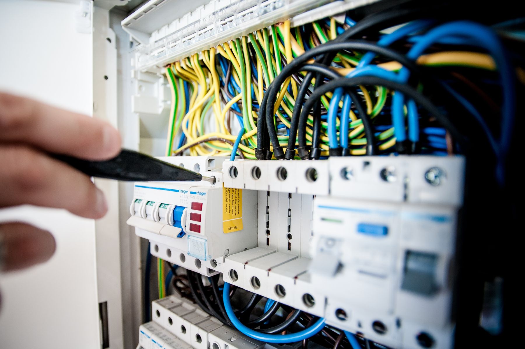 A consumer unit with circuits labeled and tested